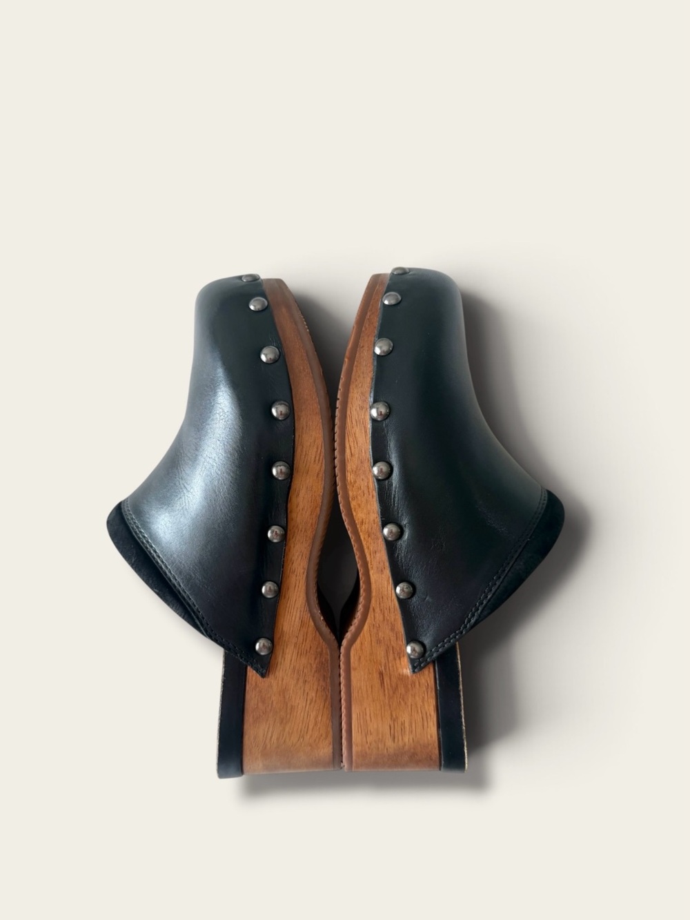 Dansko Andie Black Leather Studded Clogs Mules Heels 38 - Picture 8 of 12
